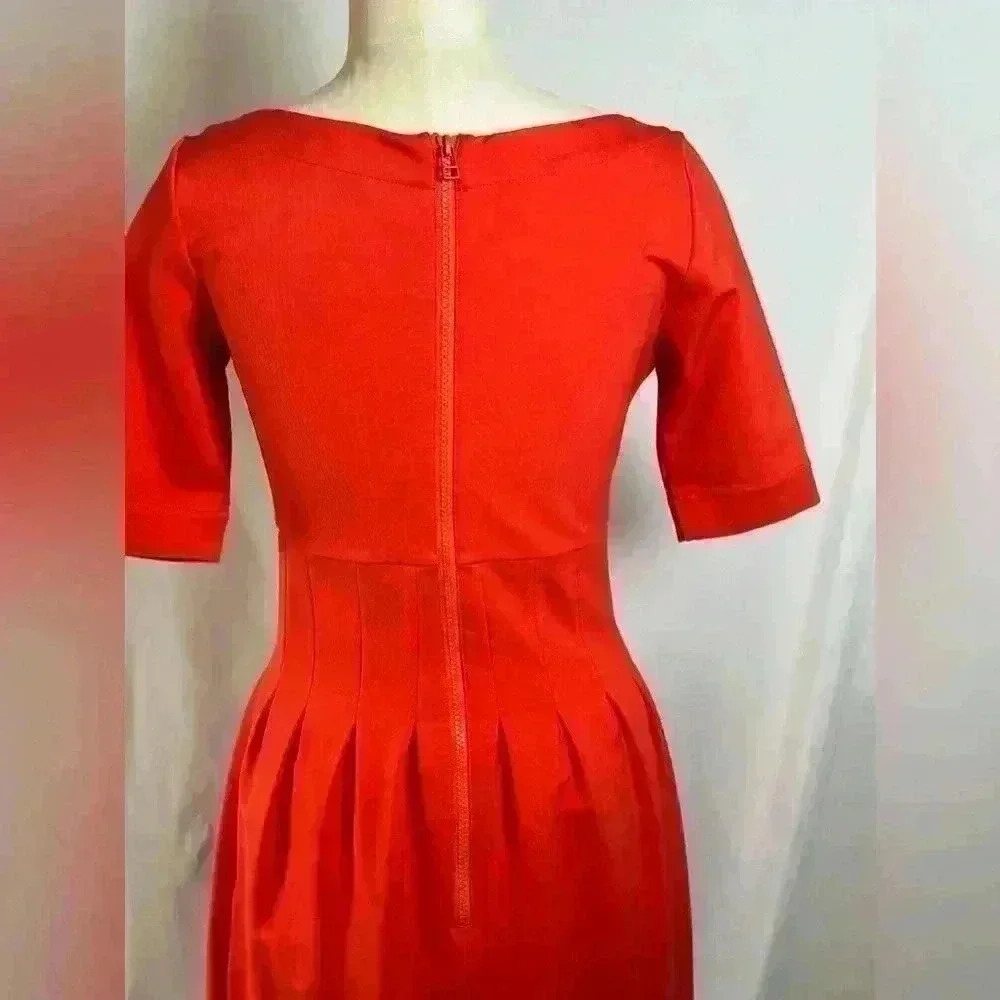 PINK TARTAN Red A-line Fitted Dress (Size  M/M) - Picture 2 of 10